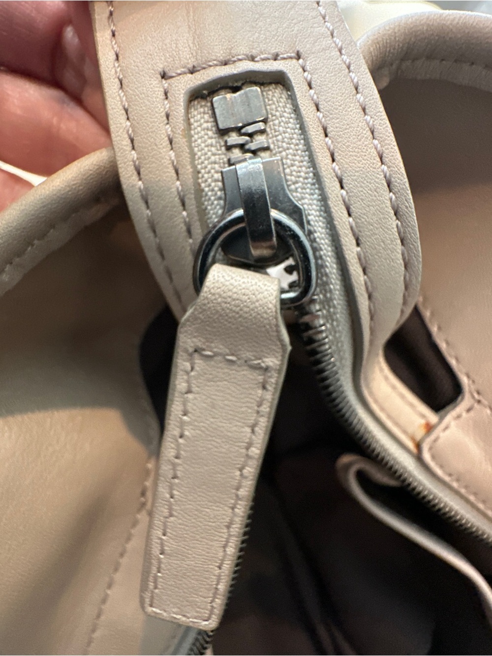 Burberry Beige and Gray Plaid Top-Handle Tote - Picture 9 of 10